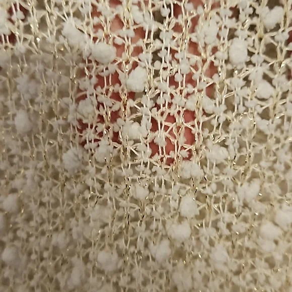 Aeropostale white and gold see through blouse. - Picture 2 of 6